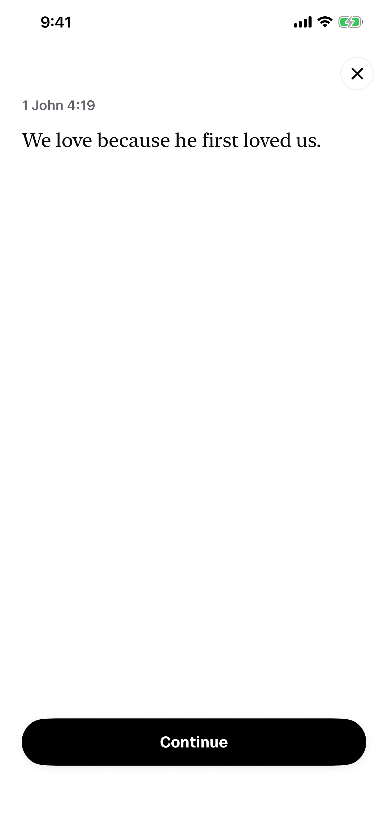 Memorise app cloze recall exercise with blanked-out words in a Bible verse